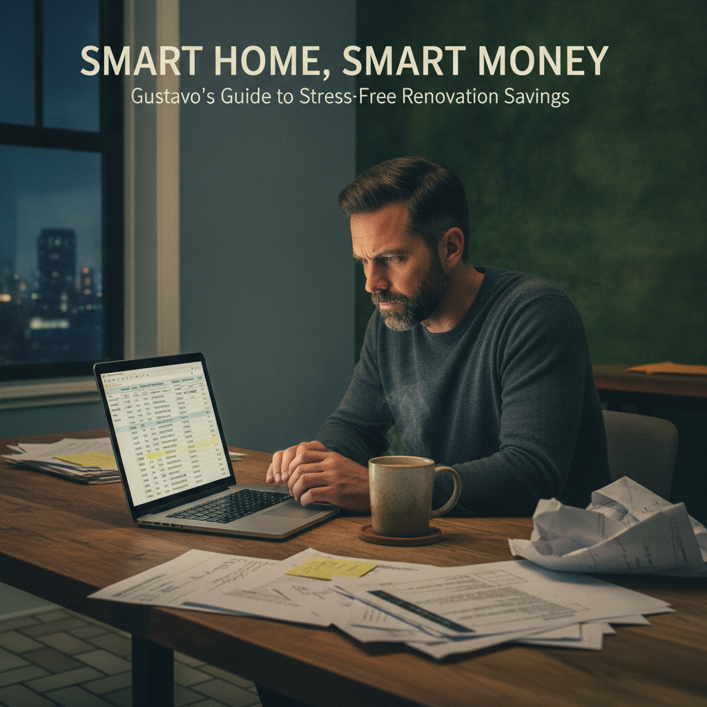 Homeowner analyzing multiple contractor quotes on a laptop, highlighting differences.